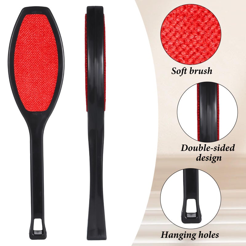 2 Pack Double-Sided Lint Brushes Reusable Lint Remover Brushes for Clothes 2 Sided Pet Hair Remover Washable Clothes Hair Roller Cleaning Brush for Sheet Carpet Furniture Fabric - Image 3